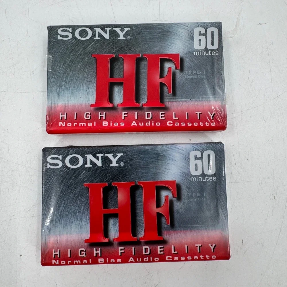 Sony HF 60 High Fidelity Normal Bias Audio Cassette Tapes 60 Minute Lot of 2 New
